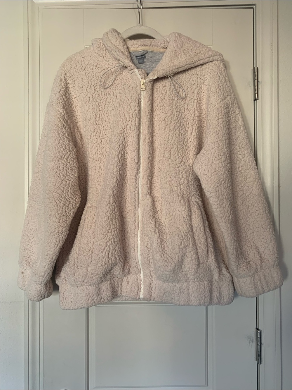 Aerie Oversized Cozy Hooded Sherpa Jacket - Cream